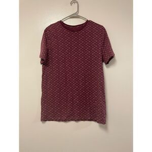 Goodfellow & Co Size M Basic Flower Pattern Shirt Maroon